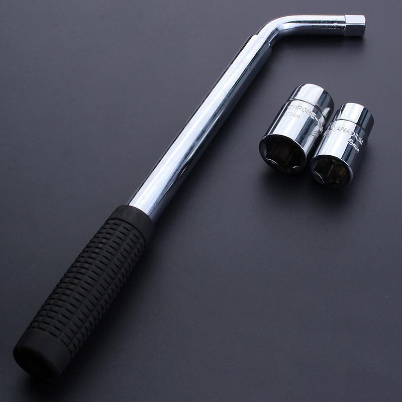 Extendable Car Wheel Brace Heavy Duty Nut Lug Wrench Sockets 17/19mm & 21/23mm