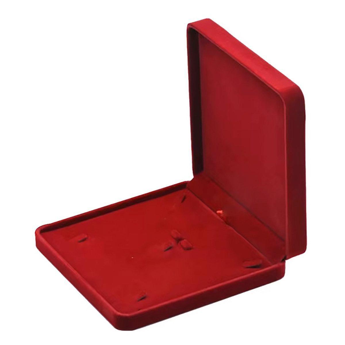 Flannel Jewelry Gift Box Necklace Ring Earring Bracelet Storage Display Case - Coffee