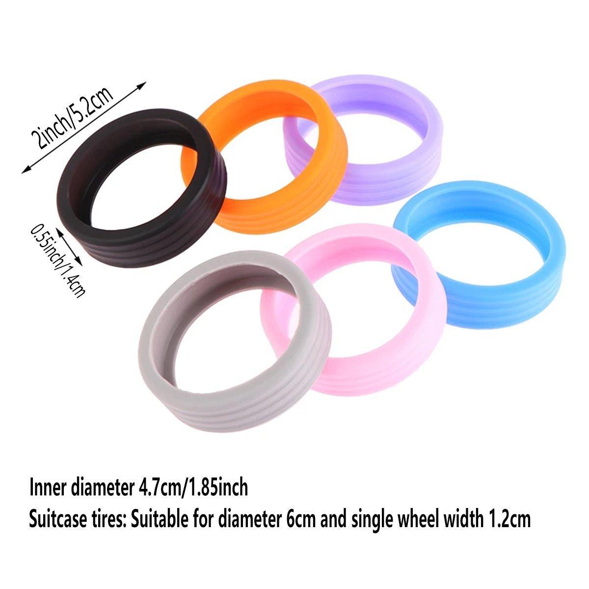 16PCS Silicone Luggage Wheels Cover Caster Shoes Wheel Protector for Luggage - Black