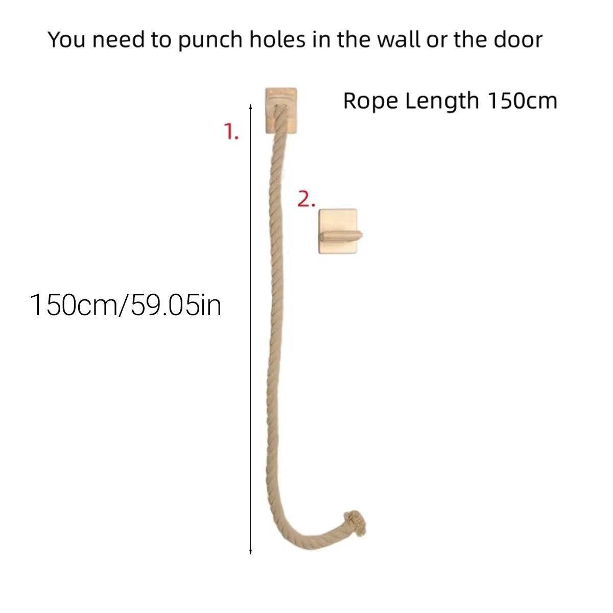 Cat Climbing Frame Rope Leash Jumping Platform for Cats Interactive Play Set