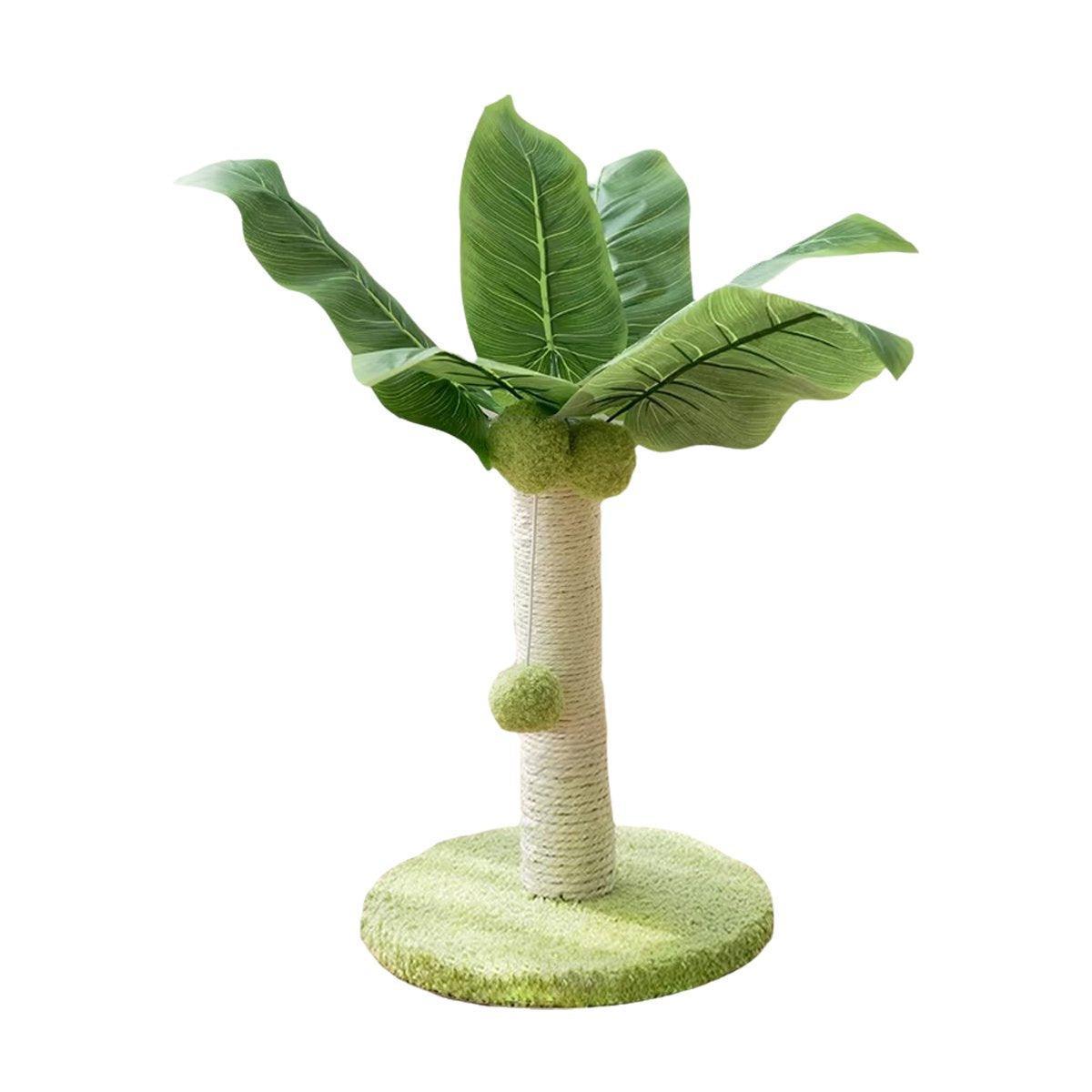 Cat Scratching Coconut Tree Kitten Post Sisal Covered Scratcher Pole Toy 32/38cm - M