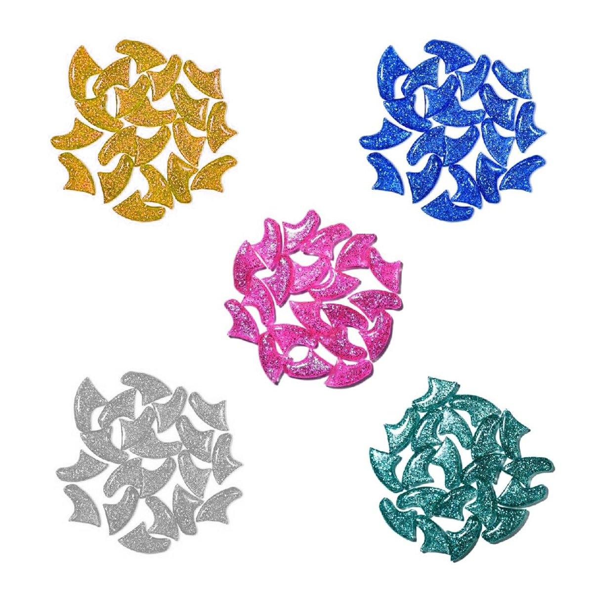 100PCS Anti Scratch Paw Covers for Cats and Kittens Nail Protector Soft Paw - Flat-M