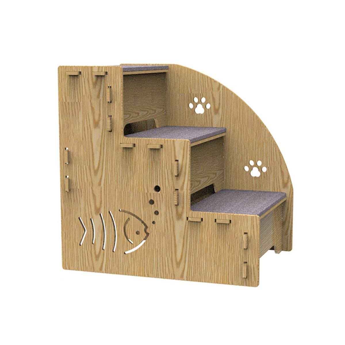 Wooden Pet Climbing Ladder Bed Step Frame Durable Climbing Frame for Small Pets