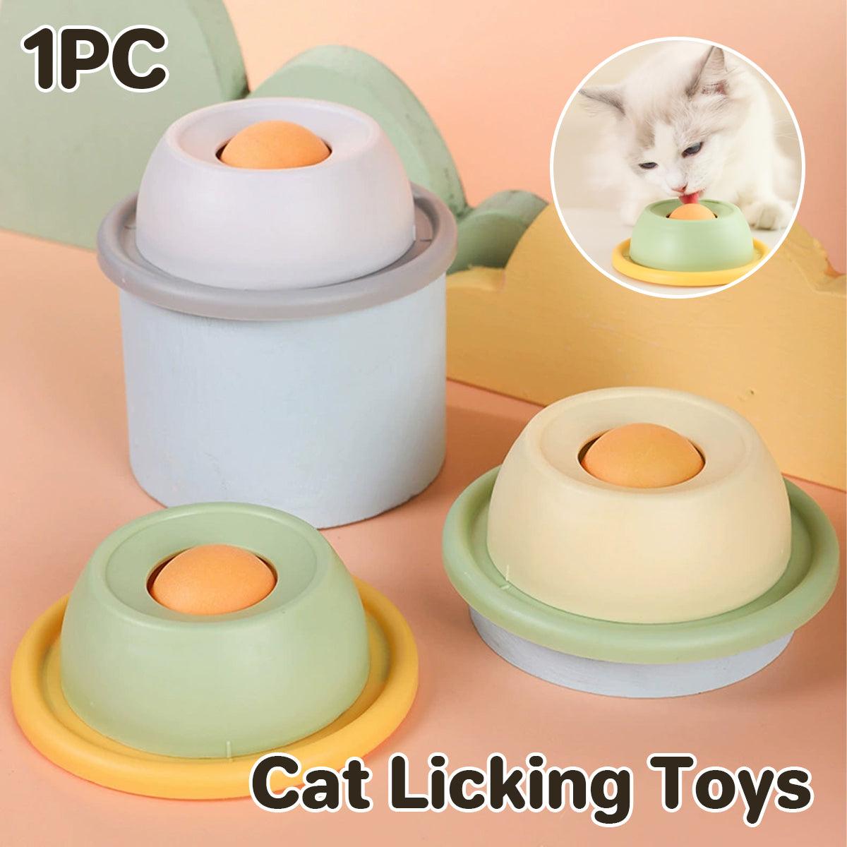 Cat Lick Toys Slow Food Tray Tease Interactive Cat Toy for Eating and Fun - Green
