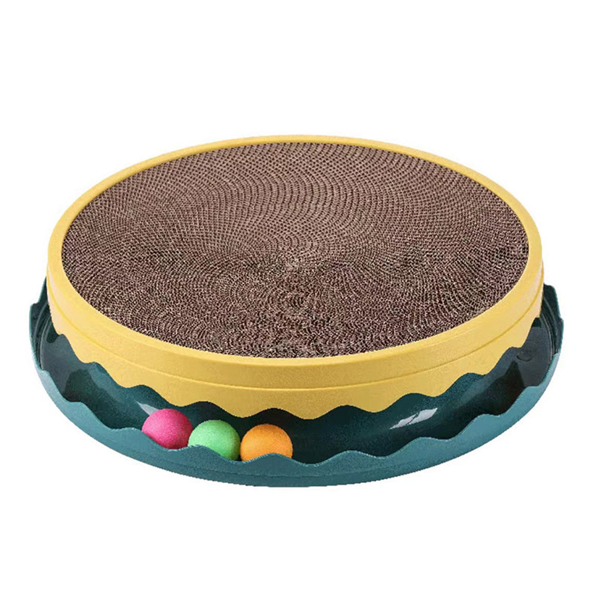Cat Scratcher Turntable Toy Large Round Corrugated Board Nest Scratch Resistant - Pink