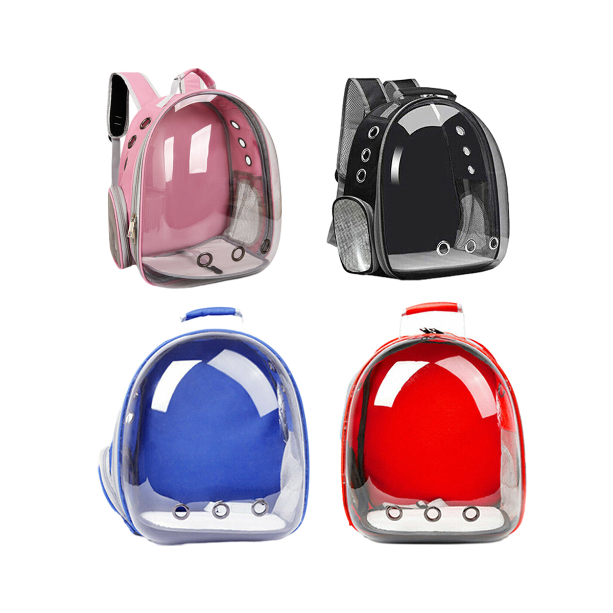 Pet Outdoor Carrier Backpack Cat Dog Puppy Travel Space Capsule Shoulder Bag - Black