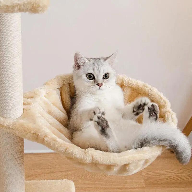 Cat Tree Scratching Post Gym House Condo Scratcher Furniture Tower - Grey-Black