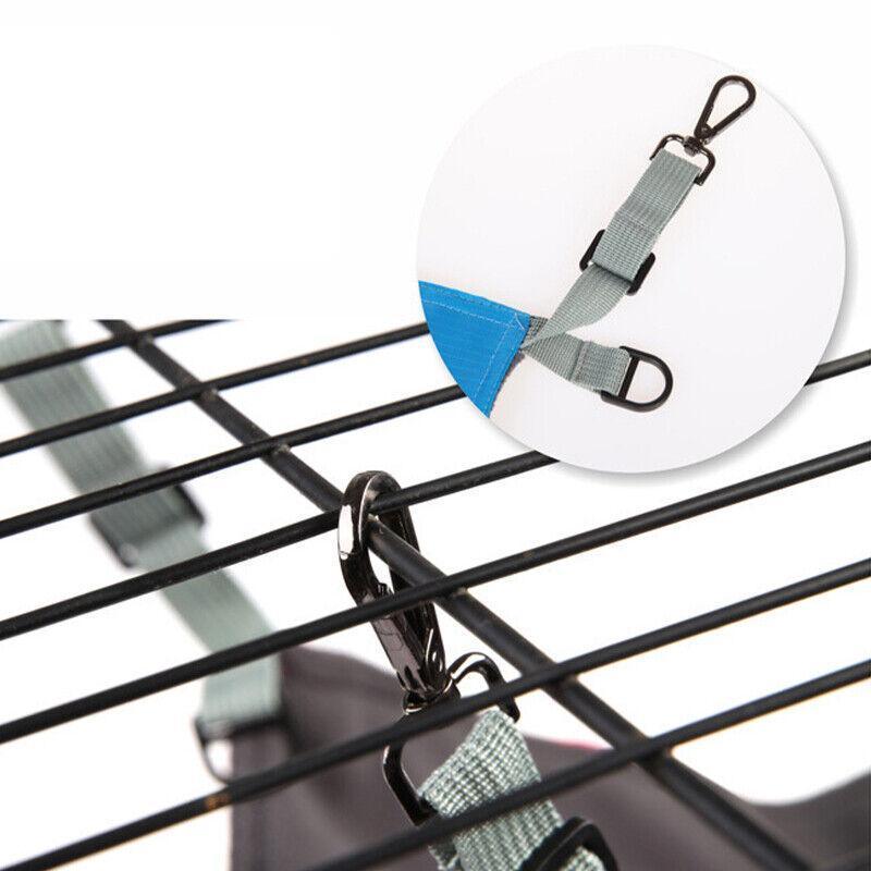 Waterproof Cat Hammock Hanging Bed Double Layer Dual Side Sleep Cage Swing Chair - Black