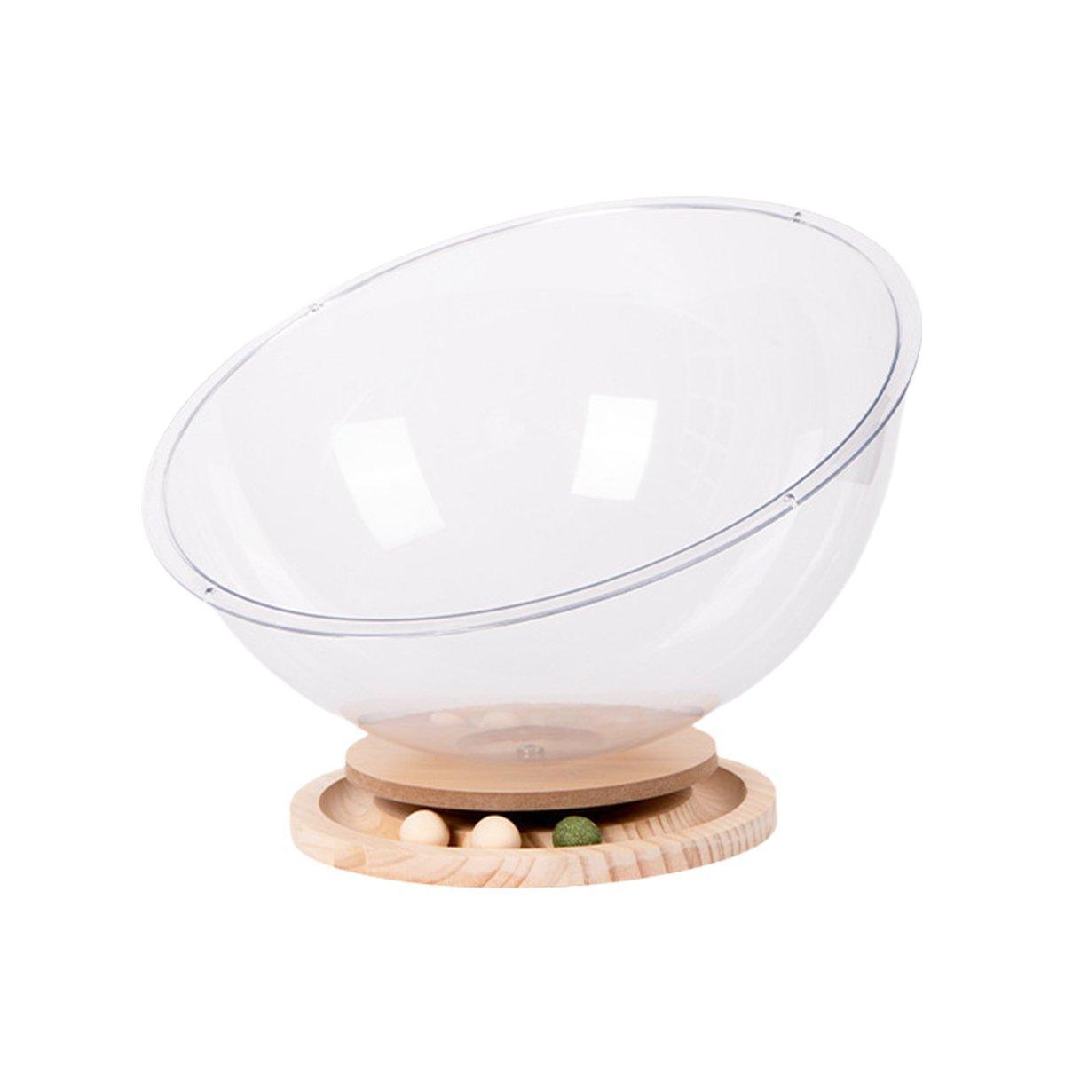 Four Seasons Acrylic Space Capsule Cat Bed Semi-closed Cool Nest Turntable Toy - L