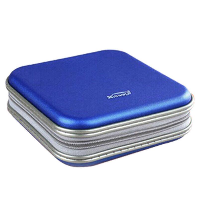 40-Disc CD DVD Wallet Case Portable Car Storage Holder Sleeve Carry Pouch - Blue