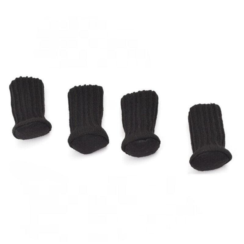24Pcs Knitted Table Chair Leg Socks Sleeve Floor Protector Furniture Feet Covers - Brown