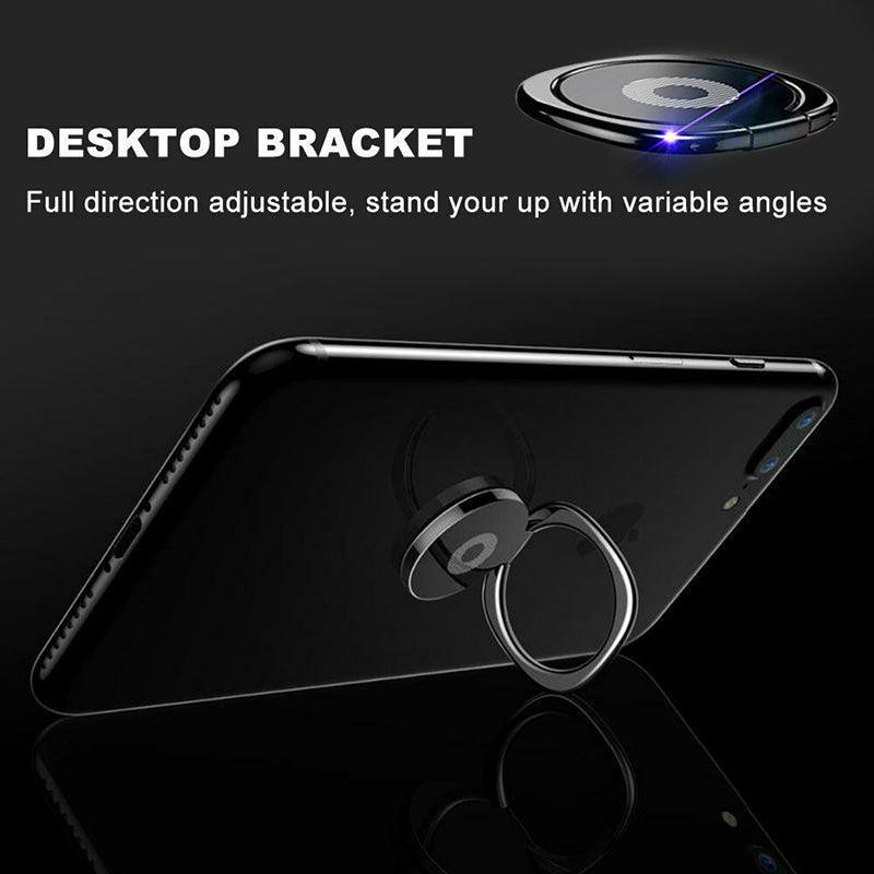Iring Phone Ring Finger Holder Stand Mobile Grip with Mount Hook for iPhone and iPad - Silver