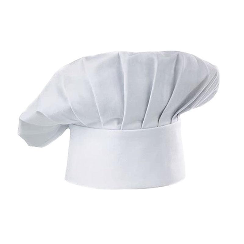 Adjustable Chef Cap with Elastic Band for Kitchen Cooking Baking Catering Use - Red