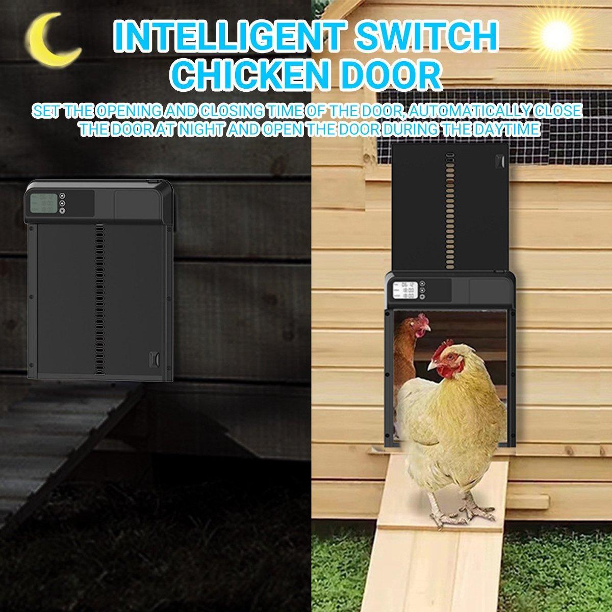 Automatic Induction Electric Stainless Steel Coop Door Intelligent Timer Control