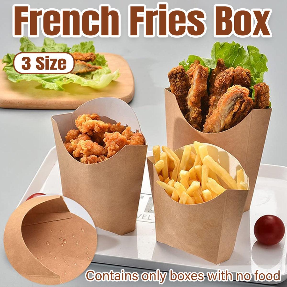 100pcs Kraft Paper Popcorn Box Folding Baking Box Party Snack Treat Container - 12.2x11.3cm