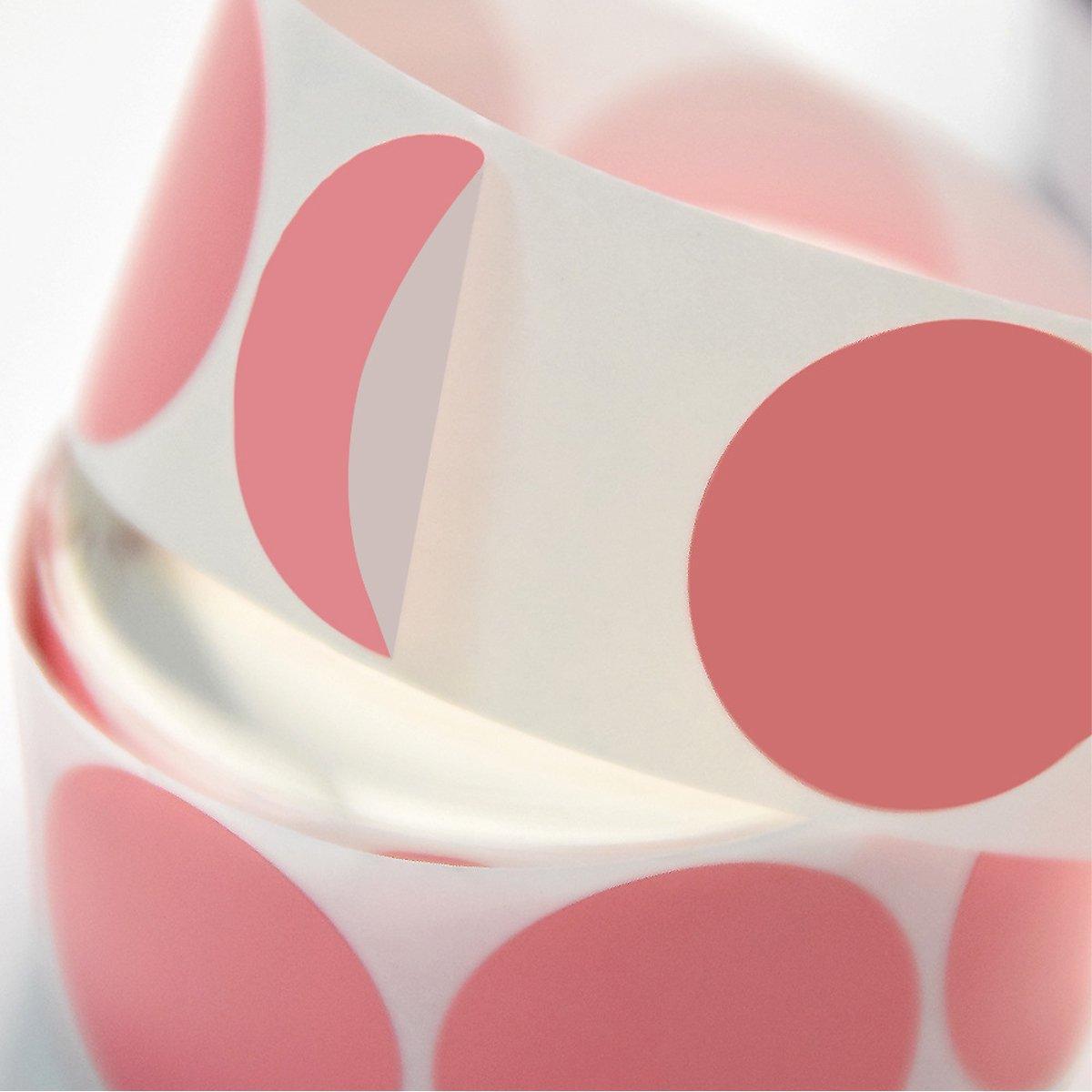 8 Rolls Colored Polka Dot Labels Round Seal Stickers Marking Round Sticker Set - Black
