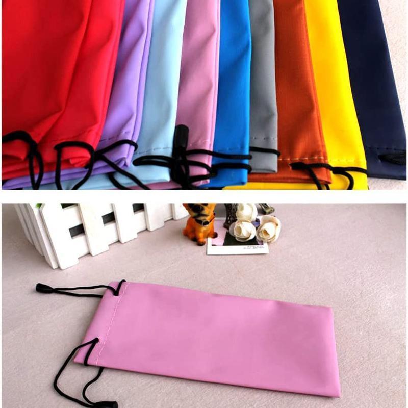 5PCS Cleaning Clothes Sunglasses Pouch Glasses Case Soft Eyeglasses Bag Random - 20PCS