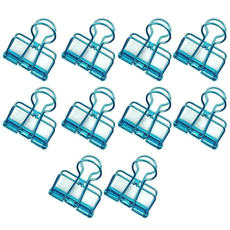 Solid Color Hollow Out Swallowtail Metal Binder Bookmark Clips Office Supplies - Silver