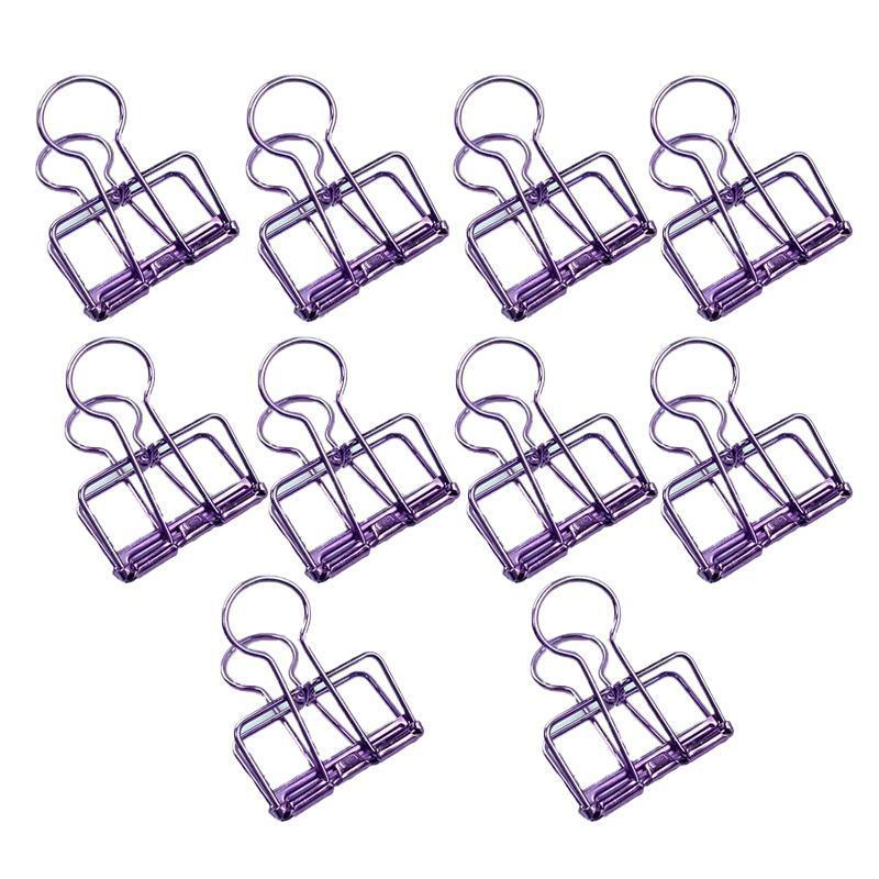Solid Color Hollow Out Swallowtail Metal Binder Bookmark Clips Office Supplies - Silver
