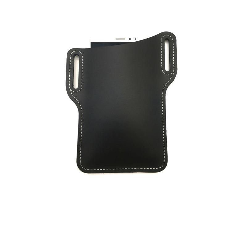 Men's Belt Clip Loop Holster Waist Bag Leather Pouch Cover Case For Phones AU - Black