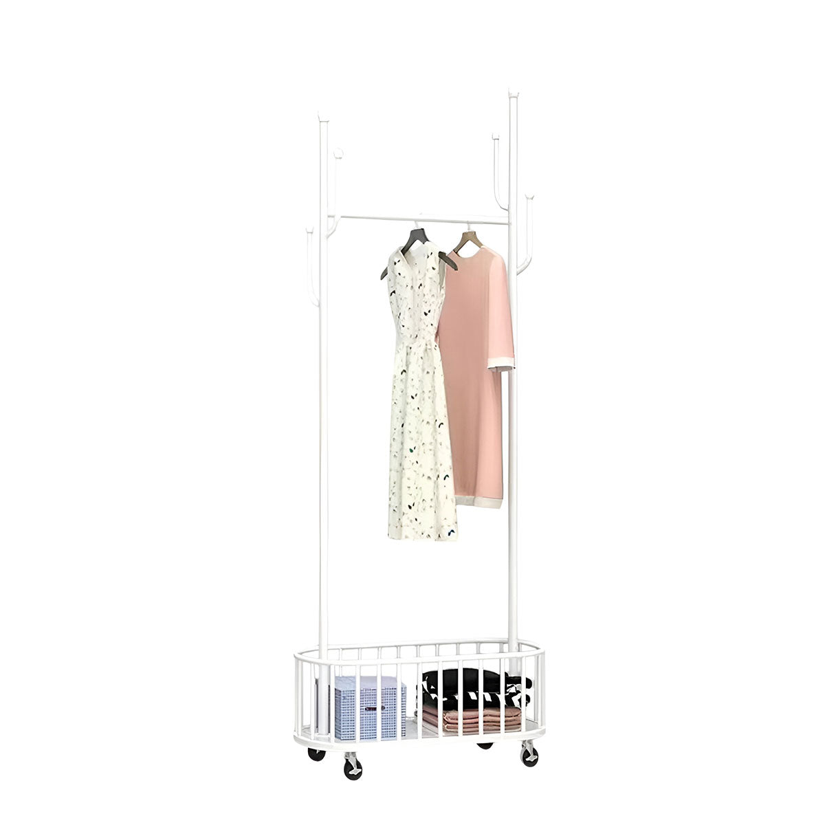 Clothes Hanger Stand Model Floor Standing Room Rack Movable Coat Rack Organizer
