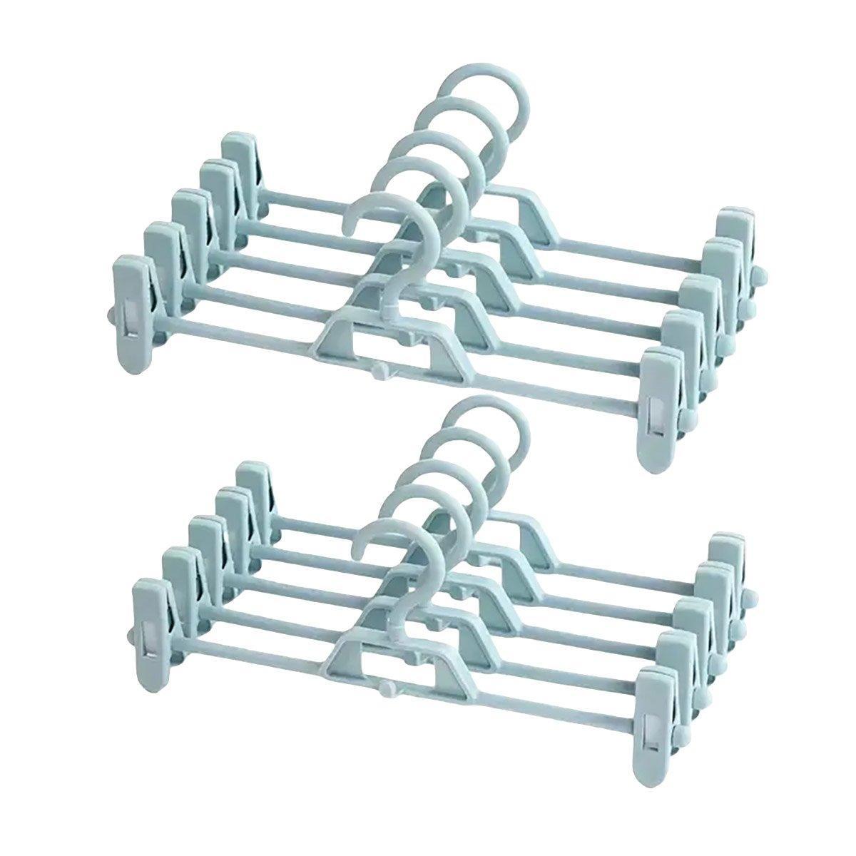 Seamless Household Retractable Pants Rack Buckle Clothes Clip Inner Hanger - Pink