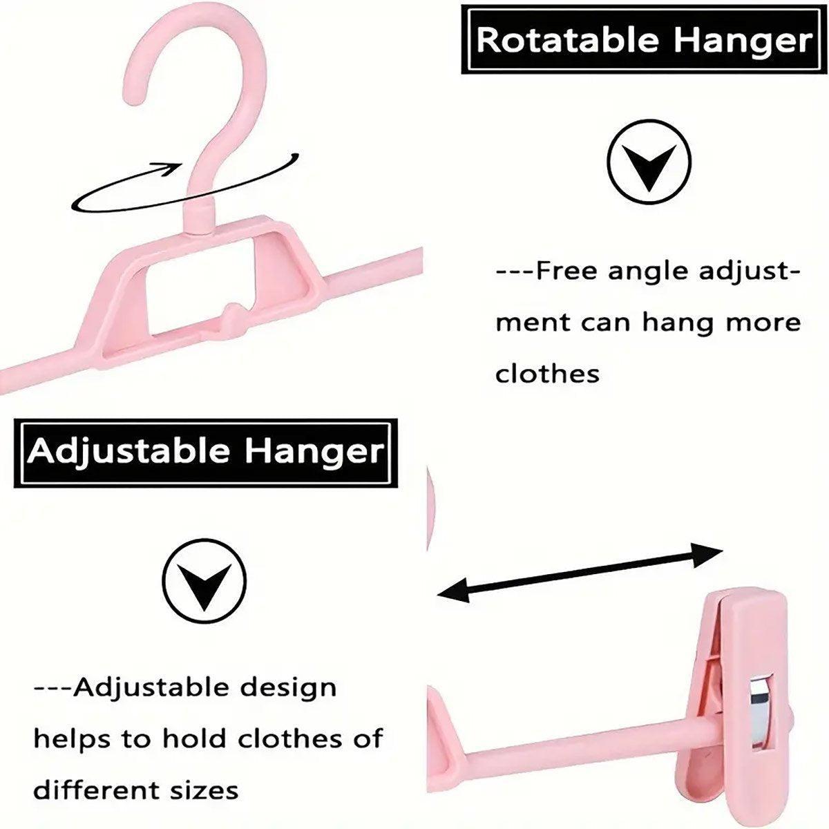Seamless Household Retractable Pants Rack Buckle Clothes Clip Inner Hanger - White