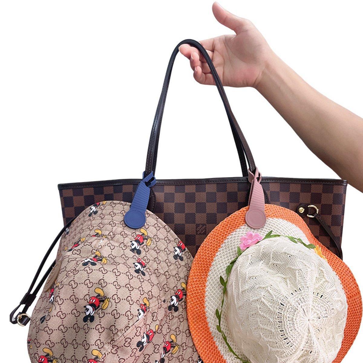 Silicone Magnetic Clothing Clip Travel Sun Hat Backpack Handbag Storage Magnet - Blue