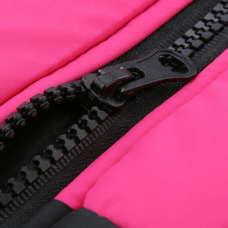 L Size Large Dog Jacket Padded Waterproof Pet Clothes Warm Windbreaker Vest Coat Winter - Pink