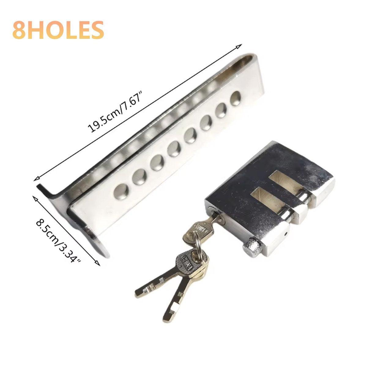 Universal Car Anti-Theft Clutch Throttle Brake Lock 8/9 Holes Security Lock - 8 holes