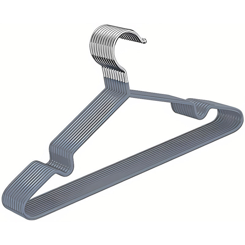 Clothes Hangers 10 Pack Anti Slip Plastic Hanger Clothes Rack Organizer - Grey