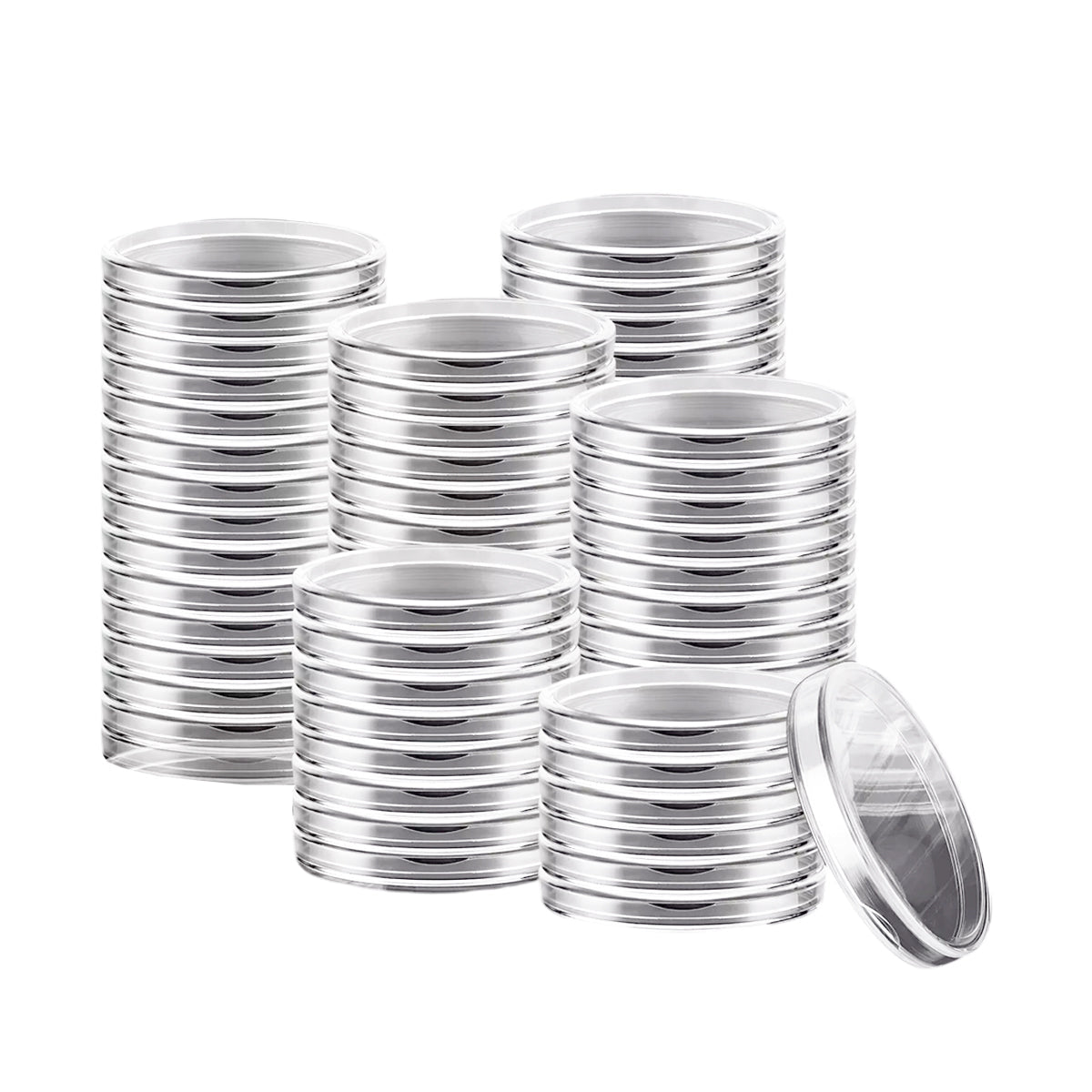 100pcs 40mm Coin Box Round Storage Case Commemorative Coin Protection Container