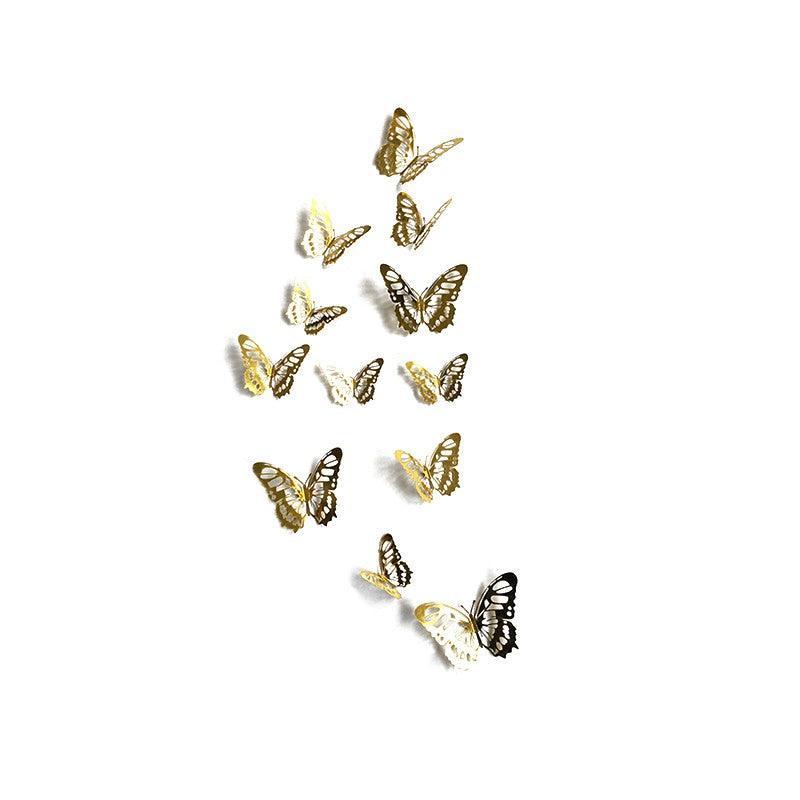 12X 3D Butterfly Wall Decals Stickers Removable Kids Nursery Decoration - 7605