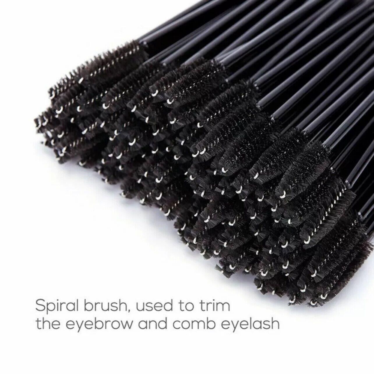 50X Disposable Mascara Wands Eyelash Brushes Applicator Lash Extension Brush - gold+pink