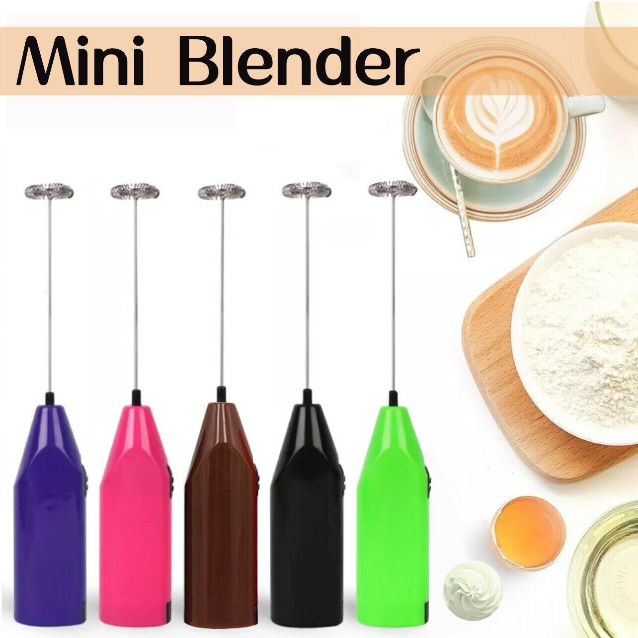Electric Kitchen Mini Foamer Milk Frother Egg Beater Stirrer Whisk Mixer Tool - Silver
