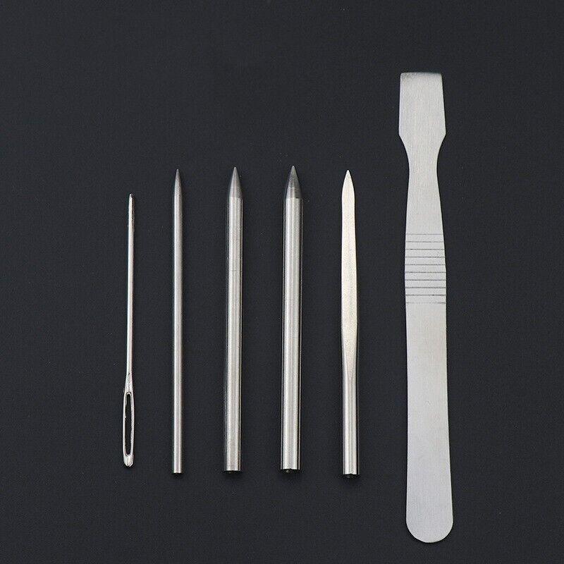 6/9 Pcs Stainless Steel Paracord Bracelet Fid Lacing Stitching Needles Tool Set - 9PCS