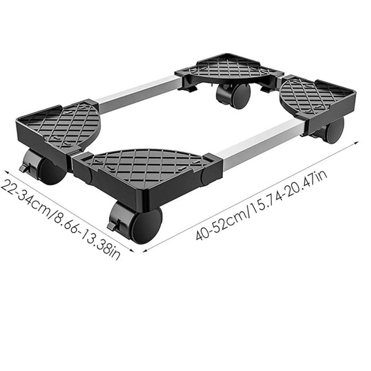 Adjustable Desktop Computer Tower Stand Telescopic Chassis Holder with Wheels