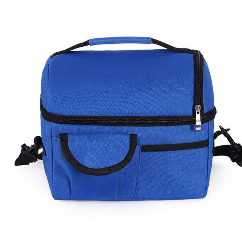 Insulated Lunch Bag Box Tote Cooler For Women Men Hot Cold Food Thermal - Wine Red