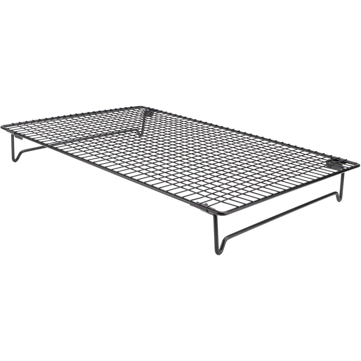 Collapsible Black Mesh Cake Cooling Rack Foldable Baking Tray for Kitchen Use