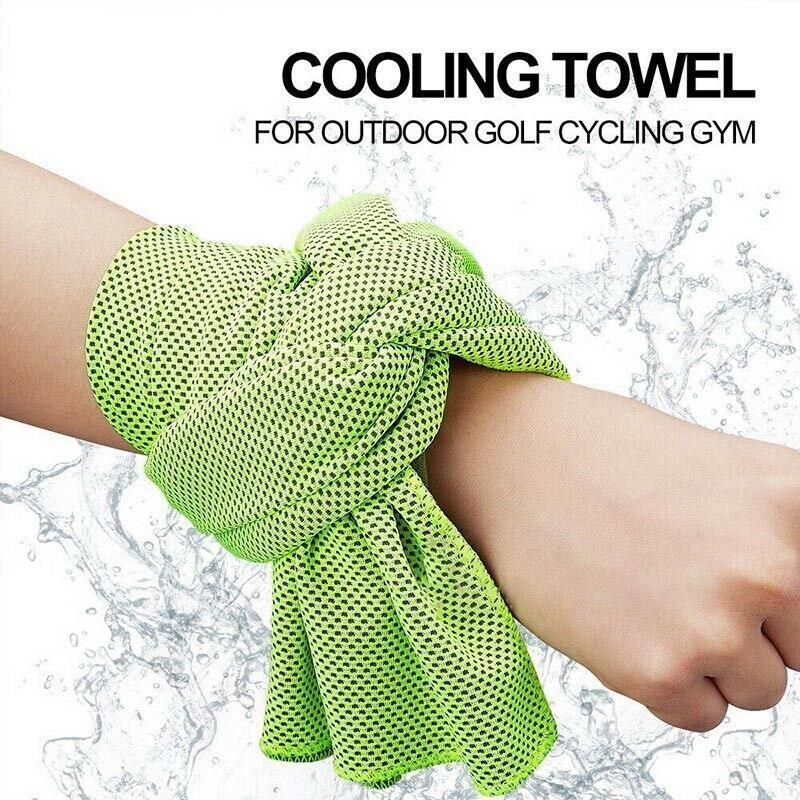 Instant Cooling Towel Gym Sport Golf Exercise Jog Cycling Outdoor Ice Cold Scarf - Purple