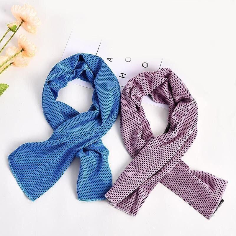 Instant Cooling Towel Gym Sport Golf Exercise Jog Cycling Outdoor Ice Cold Scarf - Purple