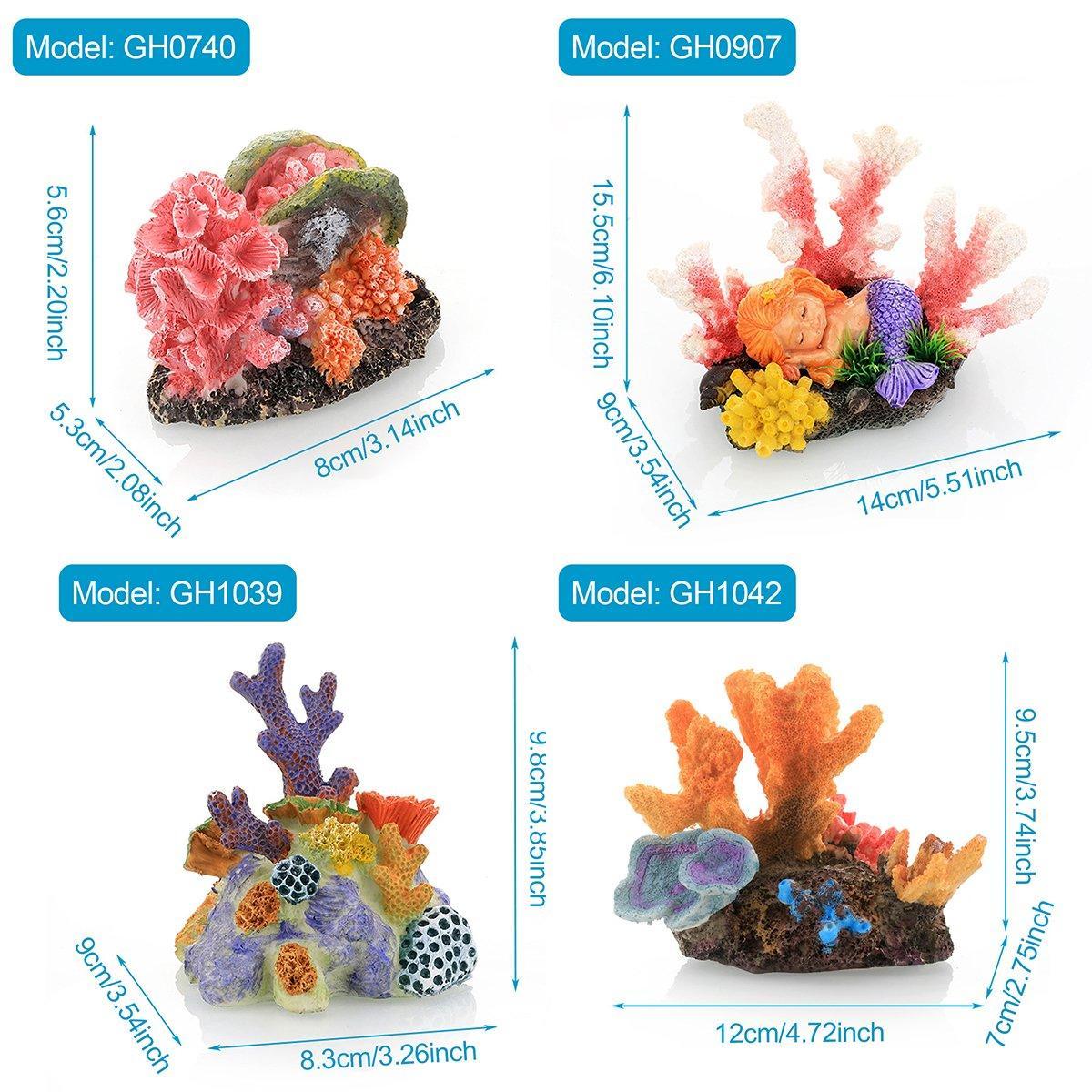 Aquarium Resin Coral Decorations for Fish Tank Marine Simulation Micro Landscape - GH0907