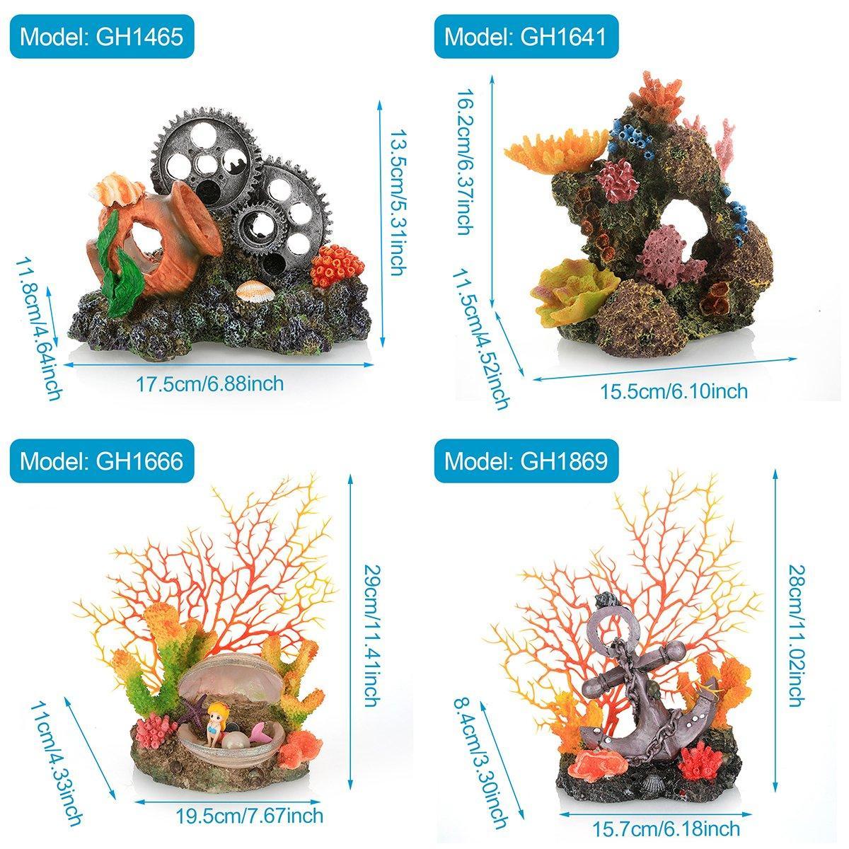 Aquarium Resin Coral Decorations for Fish Tank Marine Simulation Micro Landscape - GH1465