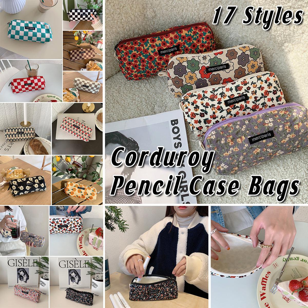 Large Capacity Pencil Case Organiser Bag Stationery Holder School Travel Pouch - Hong Kong Style