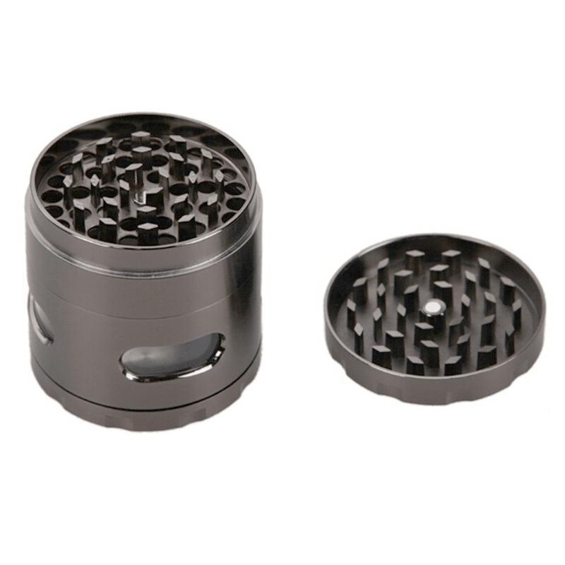 Zinc Alloy 4-Layer Aluminum Herbal Tobacco Herb Grinder Smoke Grinders Gun Black
