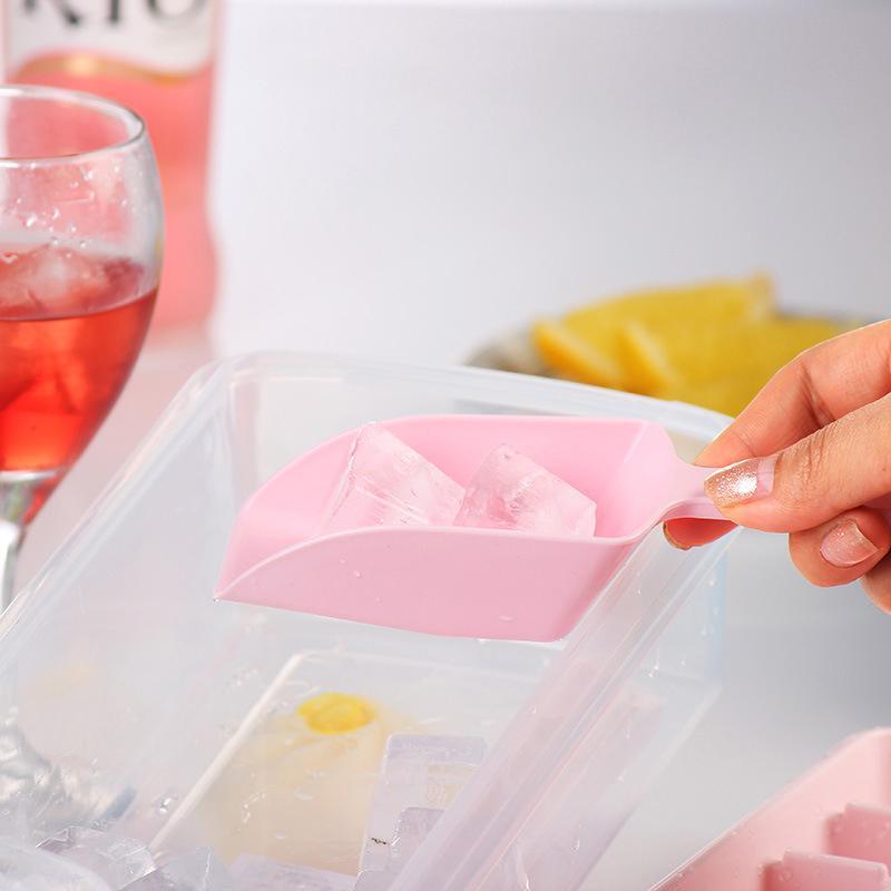 55 Grids Ice Cube Tray Mould With Lid And Storage Box Scoop Set Maker Ice Cube - Blue