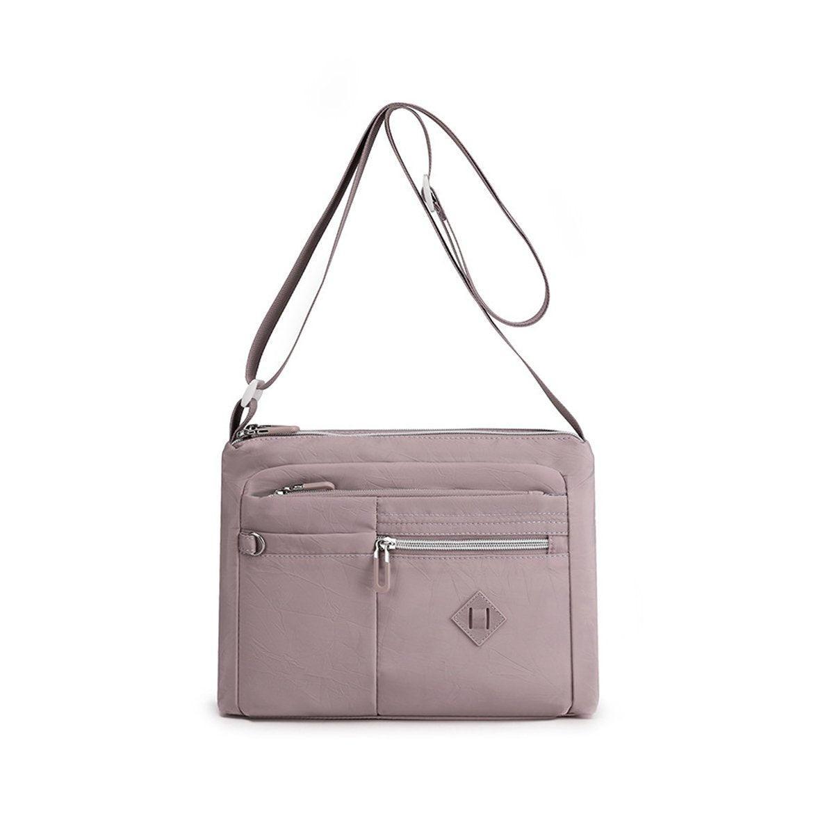 Ladies Large Capacity Crossbody Bag Single Shoulder Small Square Bag Handbag - Grey