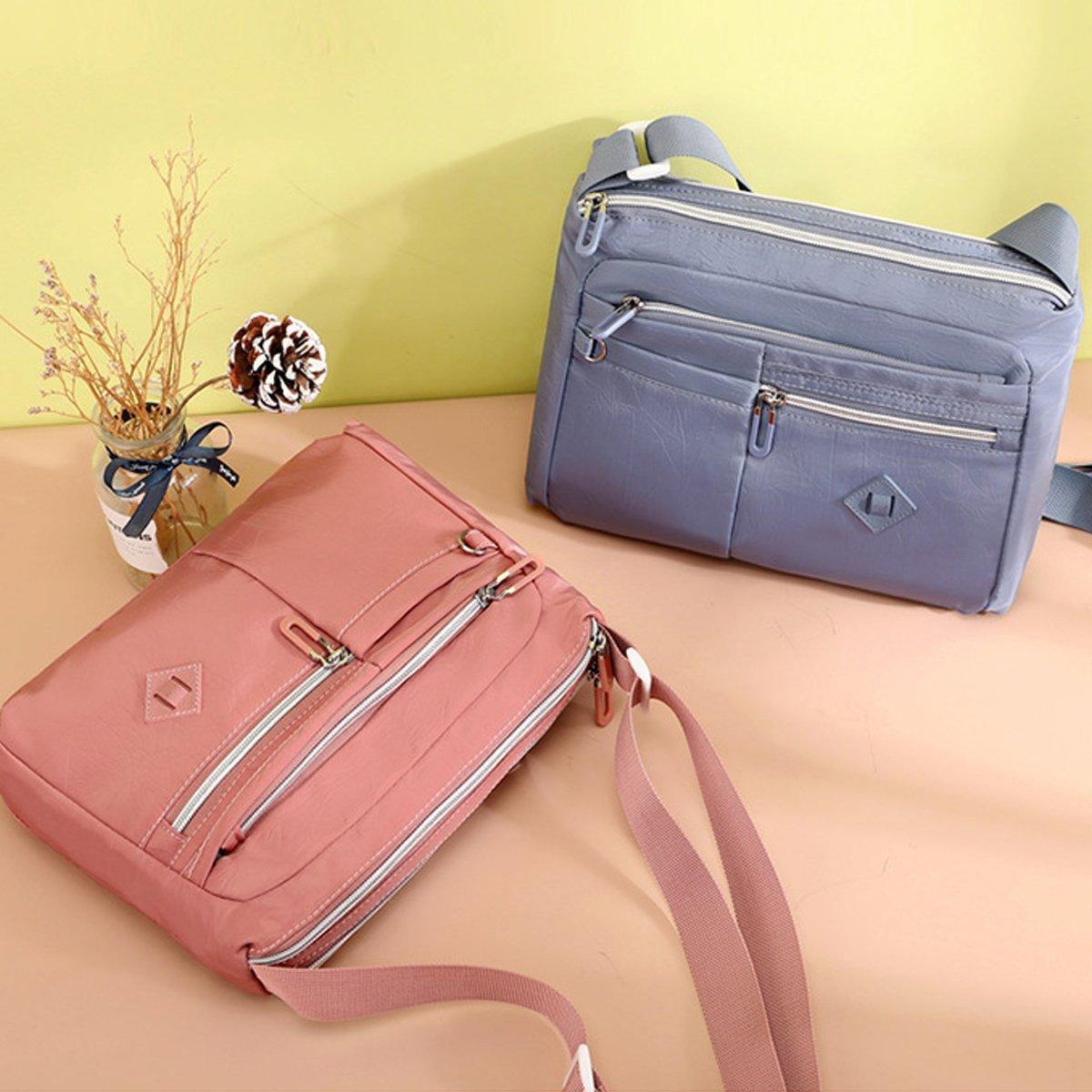 Ladies Large Capacity Crossbody Bag Single Shoulder Small Square Bag Handbag - Purple