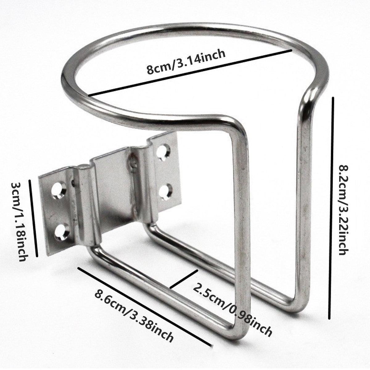 2pcs Cup Stainless Steel Boat Drink Holder Ring Holders Marine Car Truck Yacht