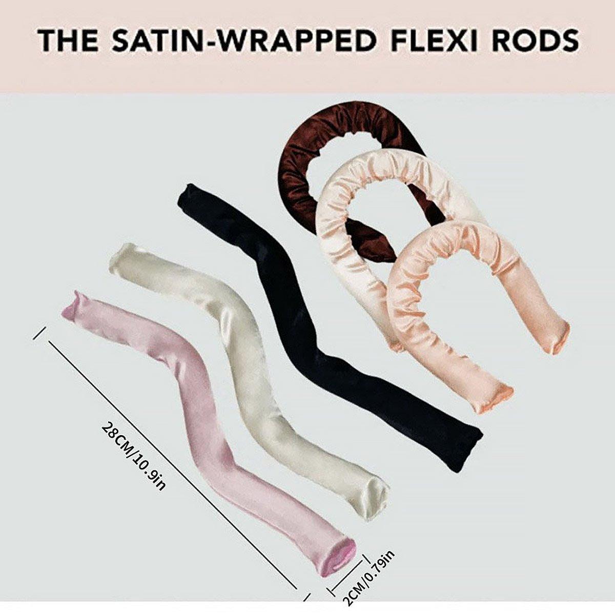 6Colours Heatless Curling Rod Foam Set Lazy Overnight Hair Rollers Big Waves Tool - Colourful